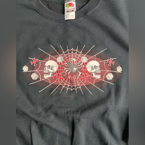 Y2K 2005 Biketoberfest black crewneck sweatshirt size 2XL - Picture 5 of 5